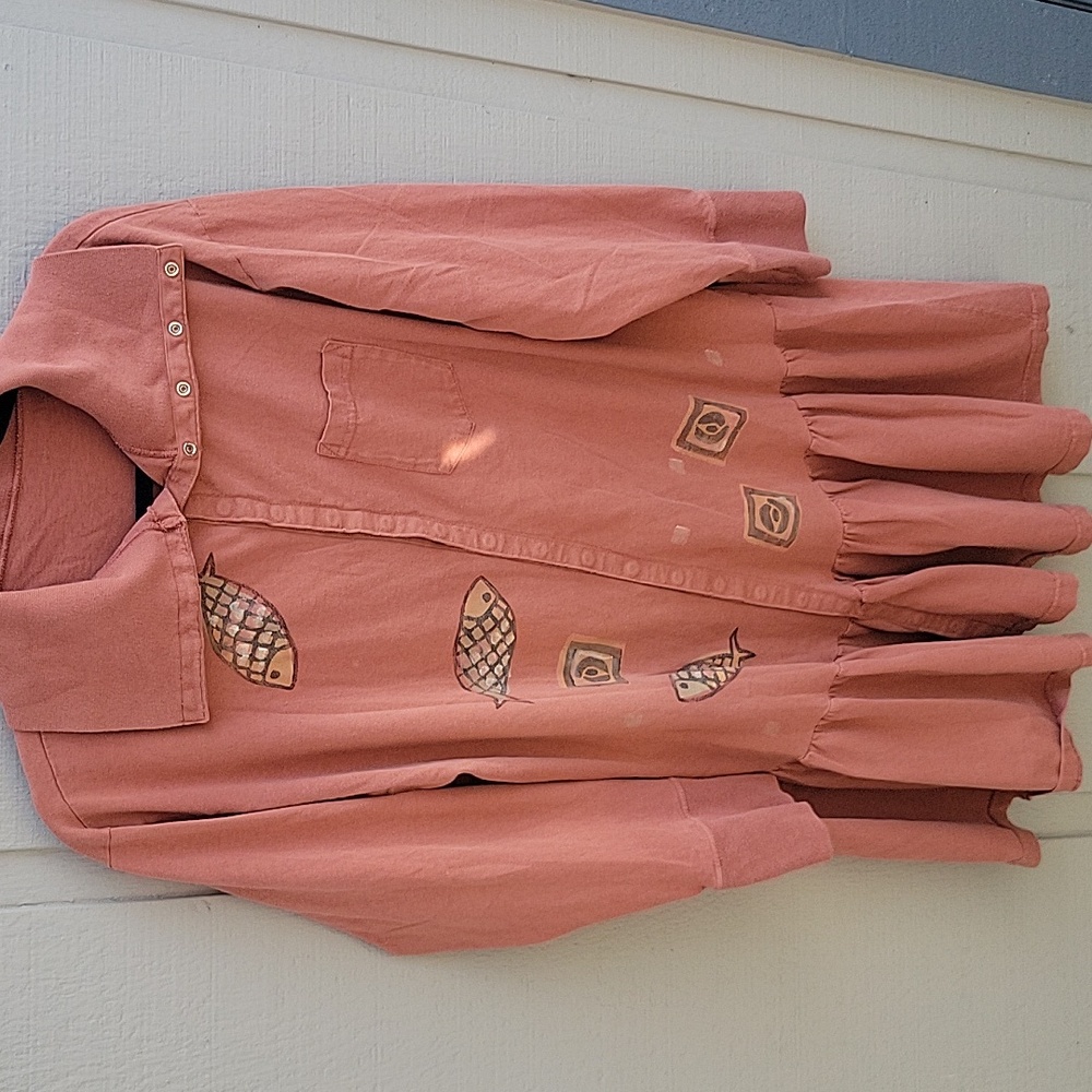 Vintage Blue fish jacket